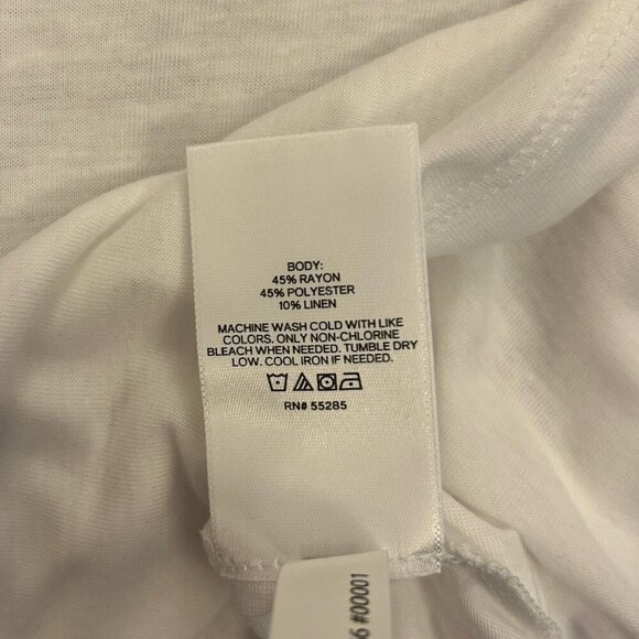 Express Women's Linen Blend Crew Neck Muscle Tank White Size XS NWT $34 - Picture 15 of 15